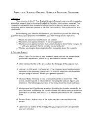Analytical Sciences Research Proposal Format - Department of ...