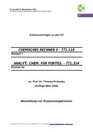 chemisches rechnen ii - 771.119 analyt. chem. für fortgs ... - Boku