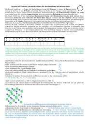 Klausur zur Vorlesung Allgemeine Chemie für Maschinenbauer und ...