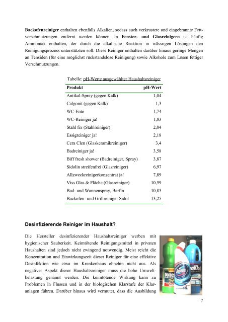 Haushaltsreiniger - chemiedidaktik.uni-jena.de - Friedrich-Schiller ...