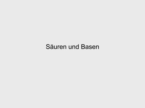 Säuren und Basen