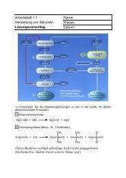 Lösungsvorschlag - Chemie und ihre Didaktik, Universität Wuppertal