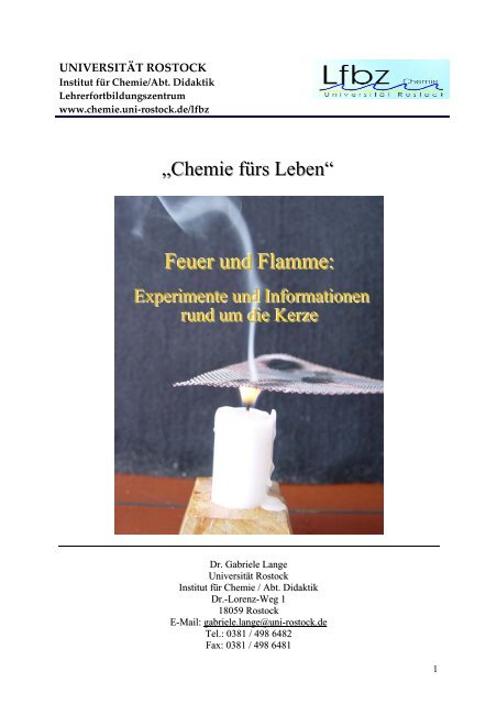 Feuer und Flamme: - Universität Rostock