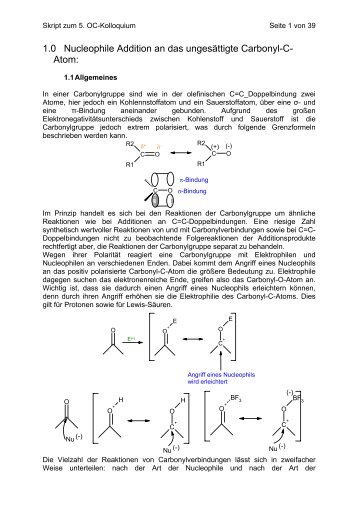 1.0 Nucleophile Addition an das ungesättigte ... - Chempage.de