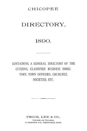 Directory 1890.pdf - Chicopee Public Library
