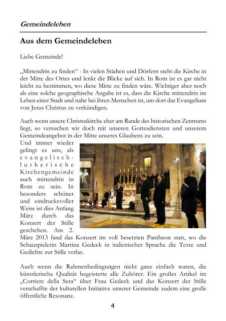 Gemeindebrief Version 1 - Chiesa Evangelica Luterana in Italia