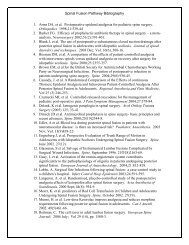 Spinal Fusion Pathway Bibliography 1. Arms DA, et al. Postoperative ...