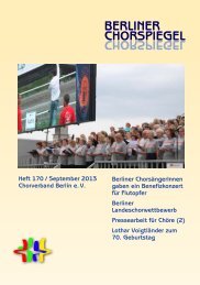 Chorspiegel 170 - Chorverband Berlin eV