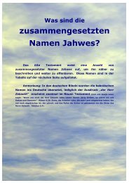 zusammengesetzten Namen Jahwes? - christen-online.at