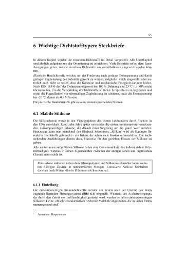 6 Wichtige Dichtstofftypen: Steckbriefe - Christiani