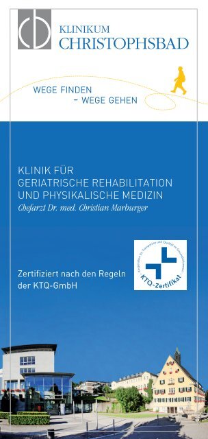 Klinik für Geriatrische Rehabilitation und ... - Christophsbad