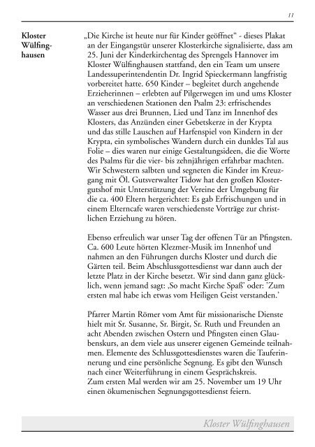 112. Rundbrief, 1. Halbjahr 2007 - Communität Christusbruderschaft ...