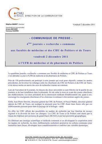 Stéphan MARET, Directeur délégué - (CHU) de Poitiers