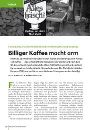 Billiger Kaffee macht arm - Christliche Initiative Romero