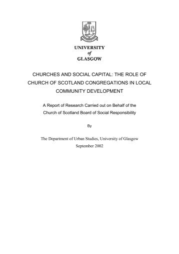 churches and social capital - Church of Scotland
