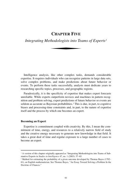 Analytic Culture in the U.S. Intelligence Community (PDF) - CIA