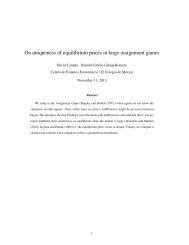 On uniqueness of equilibrium prices in large assignment ... - CIDE