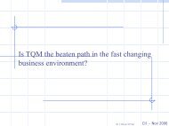 Is TQM the beaten path in the fast changing business ... - CII