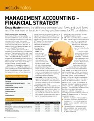 MANAGEMENT ACCOUNTING – FINANCIAl sTrATEGy - CIMA