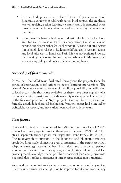 Adaptive collaborative management of community forests in Asia ...