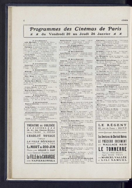 Cinéa n°37, 20/01/1922 - Ciné-ressources