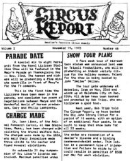 Circus Report, November 19, 1973, Vol. 2, No. 46 - Circus Historical ...