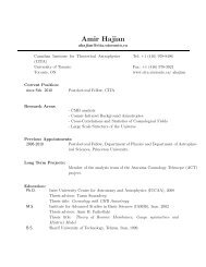 Curriculum Vitae - Canadian Institute for Theoretical Astrophysics ...