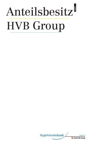 Anteilsbesitz HVB Group - HypoVereinsbank