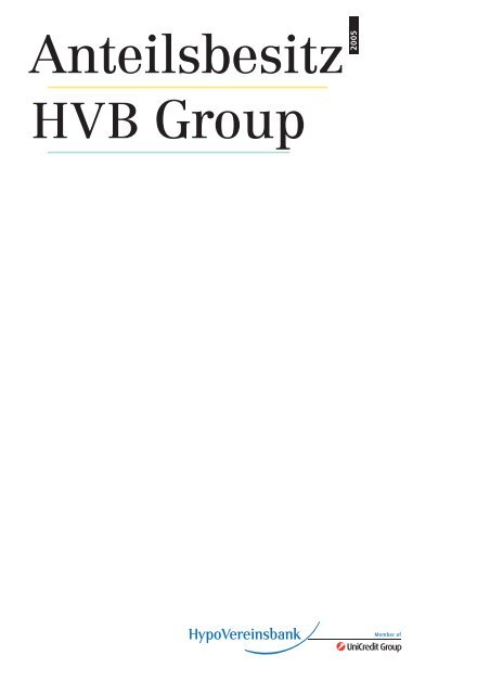 Anteilsbesitz HVB Group - HypoVereinsbank