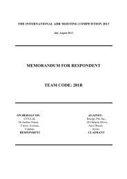 MEMORANDUM FOR RESPONDENT TEAM CODE: 281R