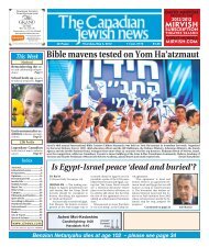 may 3 TOR front page.indd - The Canadian Jewish News