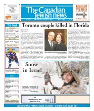 JAN 17 TOR front page.indd - The Canadian Jewish News