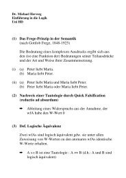 (1) Das Frege-Prinzip in der Semantik (nach Gottlob Frege, 1848 ...