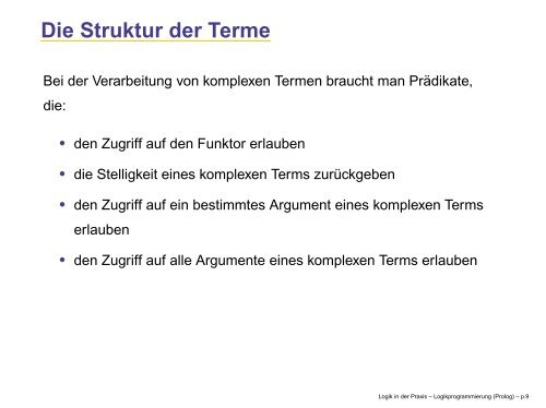 Heute: • Terme vergleichen • Struktur von Termen • Operatoren