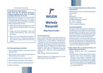 Weleda Nasenöl - Claras Apotheke