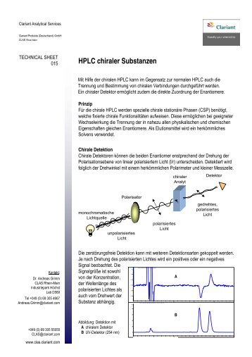 HPLC chiraler Substanzen - Clariant