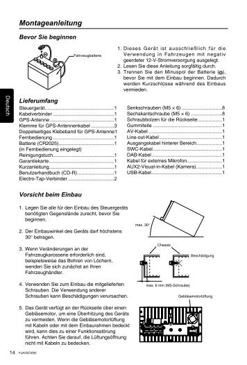 Montageanleitung - Clarion