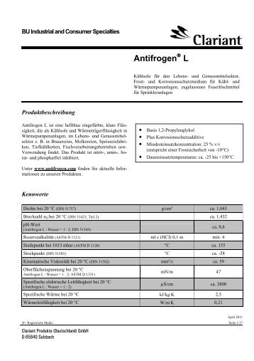 Antifrogen L - Clariant