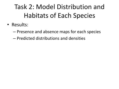 Developing Habitat Models and Monitoring Techniques for Nine Bird ...