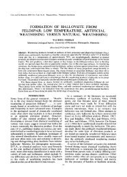 formation of halloysite from feldspar: low temperature, artificial ...
