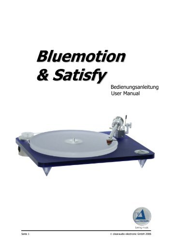 Bluemotion & Satisfy - Clearaudio