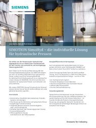 SIMOTION SimoHyd – die individuelle Lösung für hydraulische ...