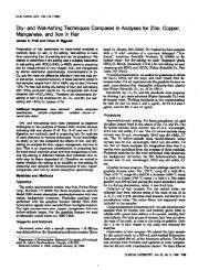 Dry- and Wet-Ashing Techniques Compared in ... - Clinical Chemistry