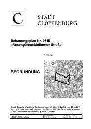 Begründung - Stadt Cloppenburg