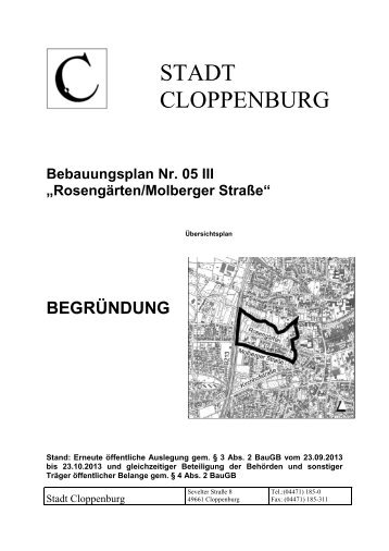 Begründung - Stadt Cloppenburg