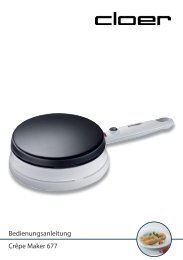 Bedienungsanleitung Crêpe Maker 677 - Cloer