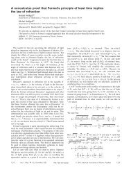 A noncalculus proof that Fermat's principle of least time implies the ...