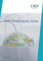 CMS Private Equity Group - CMS von Erlach Henrici AG