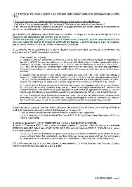 Réforme des autorisations d'urbanisme – contrôle de la ... - CNRS