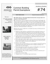 Common Building Permit Exemptions - Snohomish County